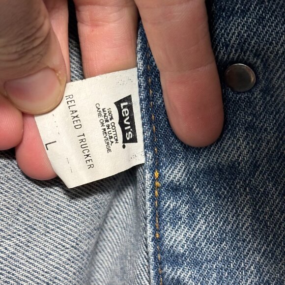 Vintage Levis USA Made 70507-0389 Blue Relaxed Trucker Denim Jacket Mens 80s 90s - Picture 8 of 12